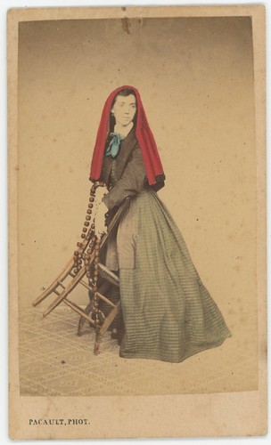 Cdv colorisée 1871 femme - cdv, en
