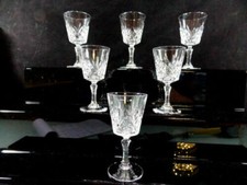 LOT N°2-CRISTAL D'ARQUES-6 VERRES A DIGESTIF SERVICE CHANTILLY BEAUGENCY-5.2 CLS
