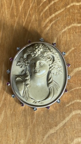 Camée pierre lave antique - camée,