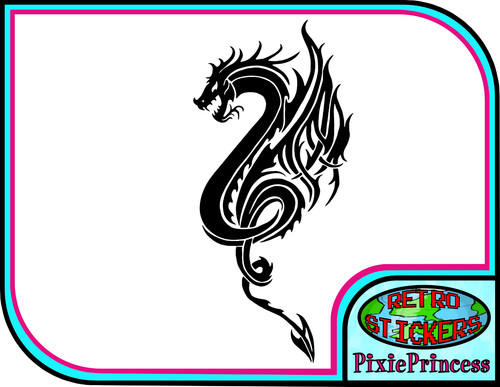 Dragon vinyle autocollant - dragon,