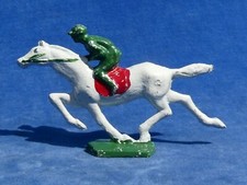 RARE ++ FIGURINE ALUMINIUM - QUIRALU ? ALUDO ? - TIERCE - CHEVAL Horse JOCKEY