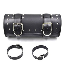 Sacoche de selle moto bagage rouleau outil rouleau cuir sacoche universelle noir