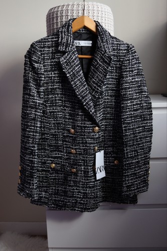 Manteau veste zara tweed - zara,