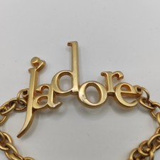 Dior J'adore Bracelet Matt Gold Metal French Costume Jewelry Fair Condition 