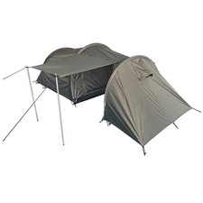 Mil-Tec Tente 2 Personnes Avec Rangement Camping 390x130 Olive Tente Militaire