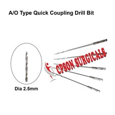 Vétérinaire Rapide Accouplement Mèches de Forage 2.5mm Lot 5pcs Chirurgie Outils