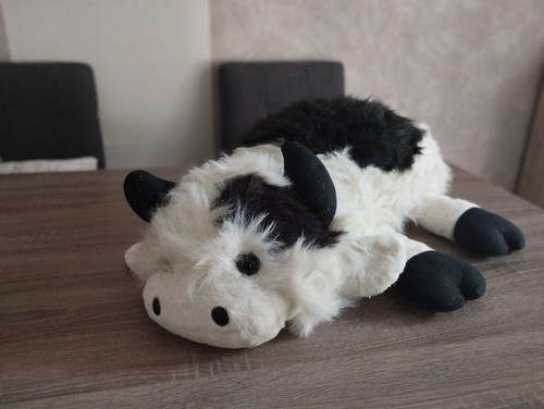 Peluche vache geante couchee - peluche,