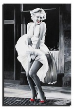 Marilyn Monroe - 90x60cm-Ölbild Peint à la Main Toile Signé Tableau G00769