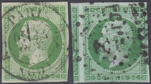 1854 napoléon iii vert - 1854,