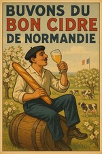 AFFICHE  POSTER  Cidre Normandie