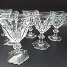 BACCARAT - 6 VERRES À VIN ROUGE EN CRISTAL Modèle HARCOURT 