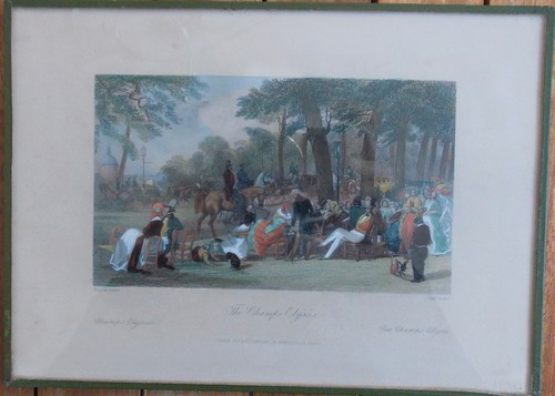 Ancienne gravure sous - gravure, verre