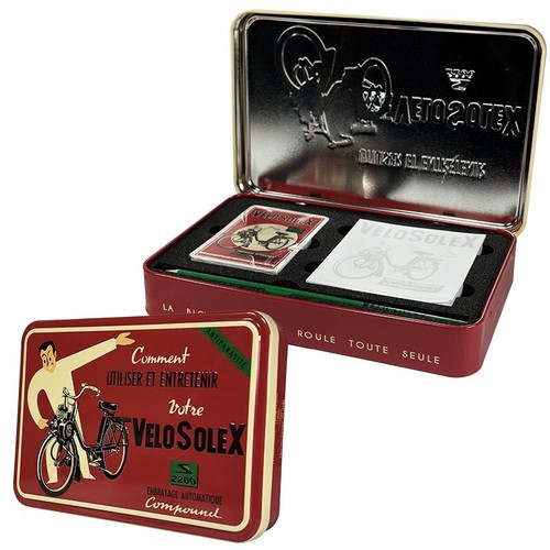 Coffret métal cartes jouer - à,