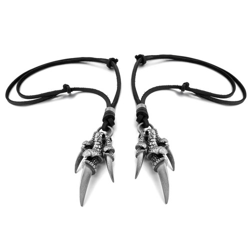Alliage cuir pendentif - 2x,