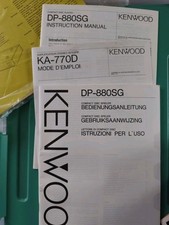 Mode D'emploi Kenwood DP-880SG / KA-770D