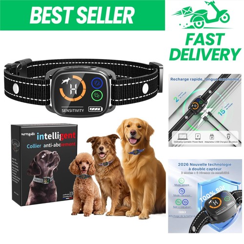 Collier anti aboiement chien - collier, anti-aboiement