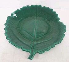 plat feuille vert ceramique