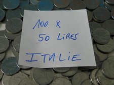 Lot 100 pieces lires - 50,