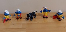Figurine Schtroumpf : SET TORERO Jaune + TAUREAU - NO TOXICO - TBE (Smurf Puffi)