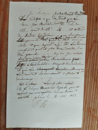 Ancien certificat médical - ancien,