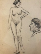Dessin atelier nue - atelier, crayon