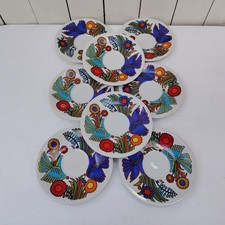 9 soucoupes porcelaine