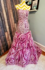 Violet strapless sequin corset gown w/backless option Size 4 New without tags 