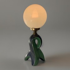 Lampe Biomorphique Style Vallauris France 1950 1960 Céramique Globe Vintage