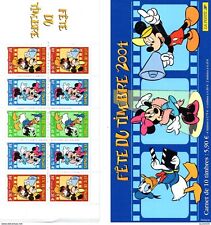 france. carnet bc3641a.mickey hommage à disney.fete du timbre. annee 2004.neuf