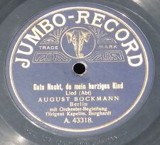 August Bockmann Gute Nacht & Lieb mich 78 RPM 10'' 25 cm Jumbo VG+