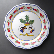 ASSIETTE en FAÏENCE FAB QUIMPER éditée pour Noël 2003 dans le style Henriot