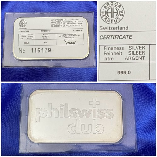Lingot argent pur philswiss - argent,