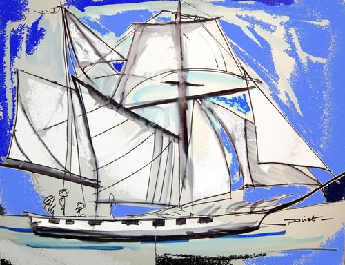 Tableau peinture voilier - tableau,, peinture,voilier