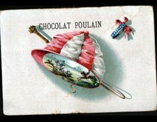 IMAGE CHROMO ancienne THE MELANGE POULAIN & CHOCOLAT / SPORT EQUESTRE JOCKEY