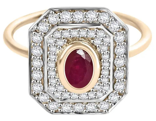 Bague pyramide jaune - pyramide, 14k