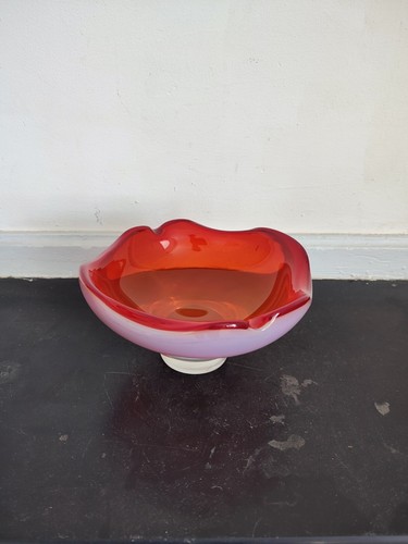 Cendrier verre rouge et - cendrier,