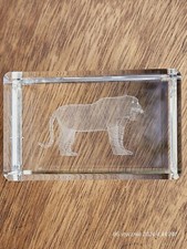 Tigres gravure laser 3D verre crystal