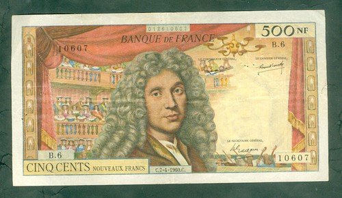 Rare billet 500nf molière - 500nf,