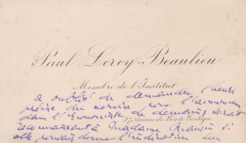 Paul leroy beaulieu - ✒, c.a