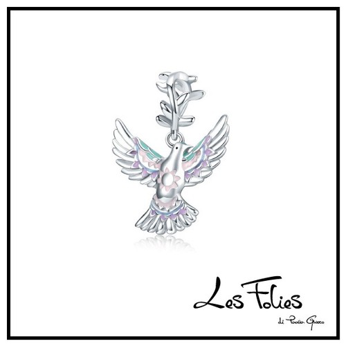 Pendentif charm colombe la - de,