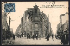 CPA Levallois-Perret, Rue du Bois et Rue Chevallier 1921 