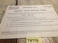 Motobécane Motoconfort 125 cm3 note technique fourche cériani 10058 70