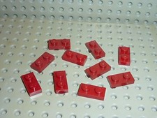 10 plaques plates LEGO Dkred