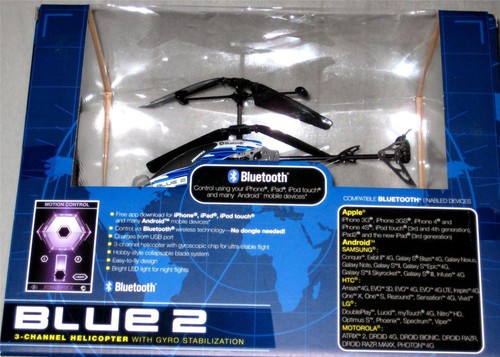 Blue bluetooth helicopter - bluetooth,