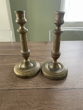 Ancienne paire de bougeoirs en