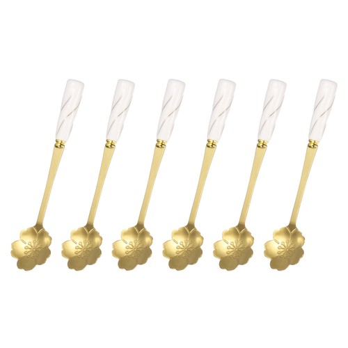 6pcs cuillères fleur en - 6pcs,