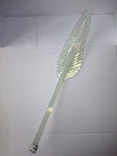 1 FEUILLE VINTAGE EN VERRE DE