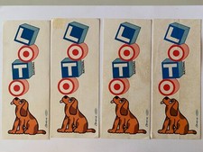 LOT 4 STICKERS VINTAGE LOTO NATIONAL - ILLUSTRATION J. BOURDIER