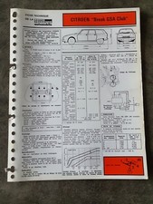 FICHE TECHNIQUE AUTOMOBILE CITROEN BREAK GSA CLUB