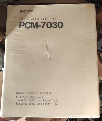 Maintenance manual sony - maintenance,
